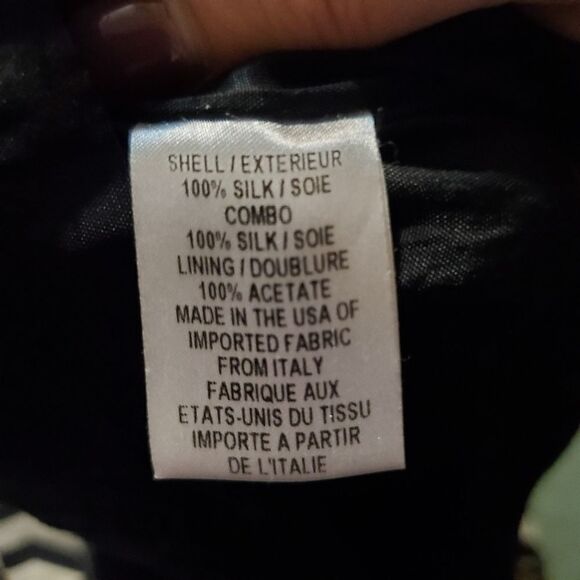 Milly of New York geometric silk pink,black&grey dress sz 4 - Picture 3 of 4